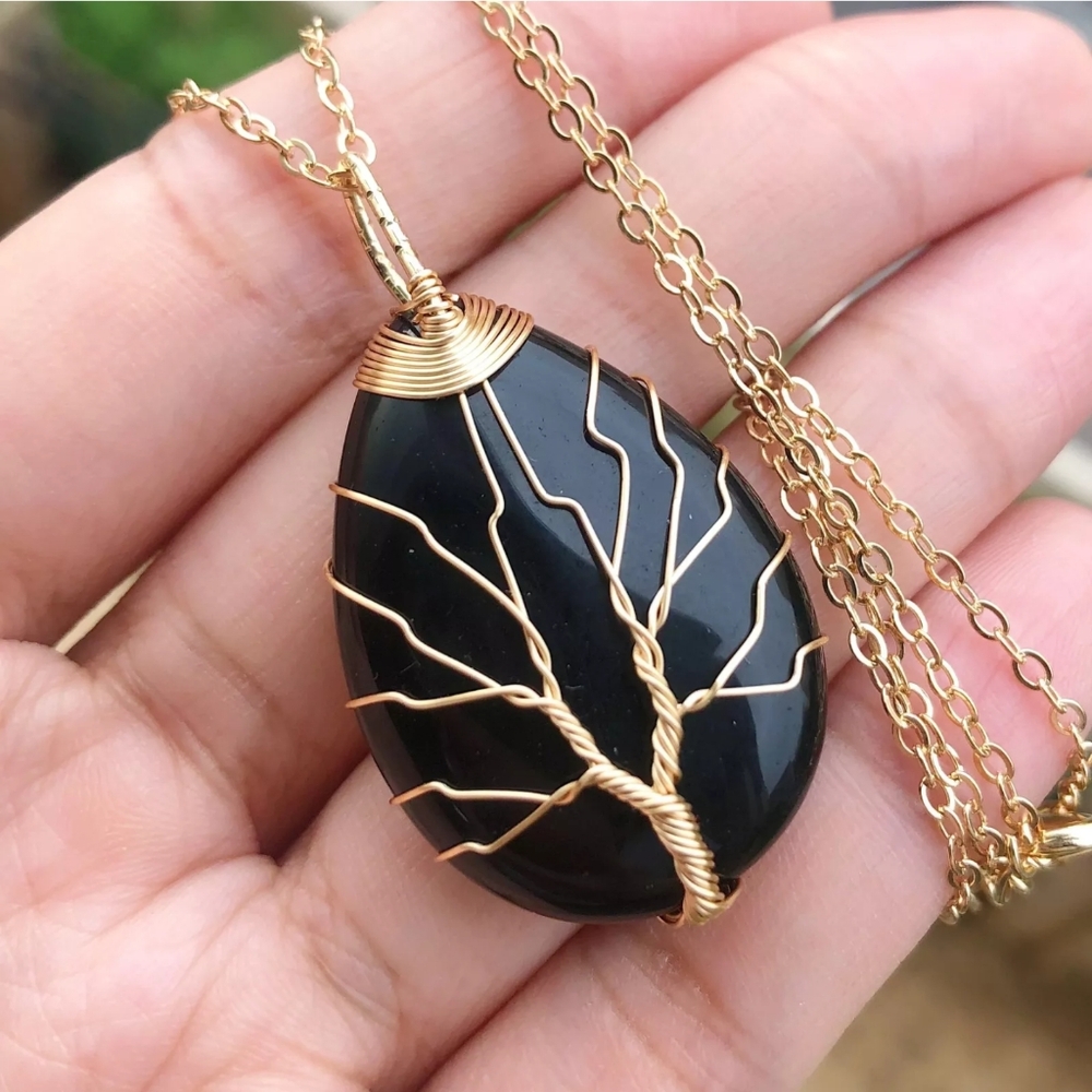 Black onyx necklace